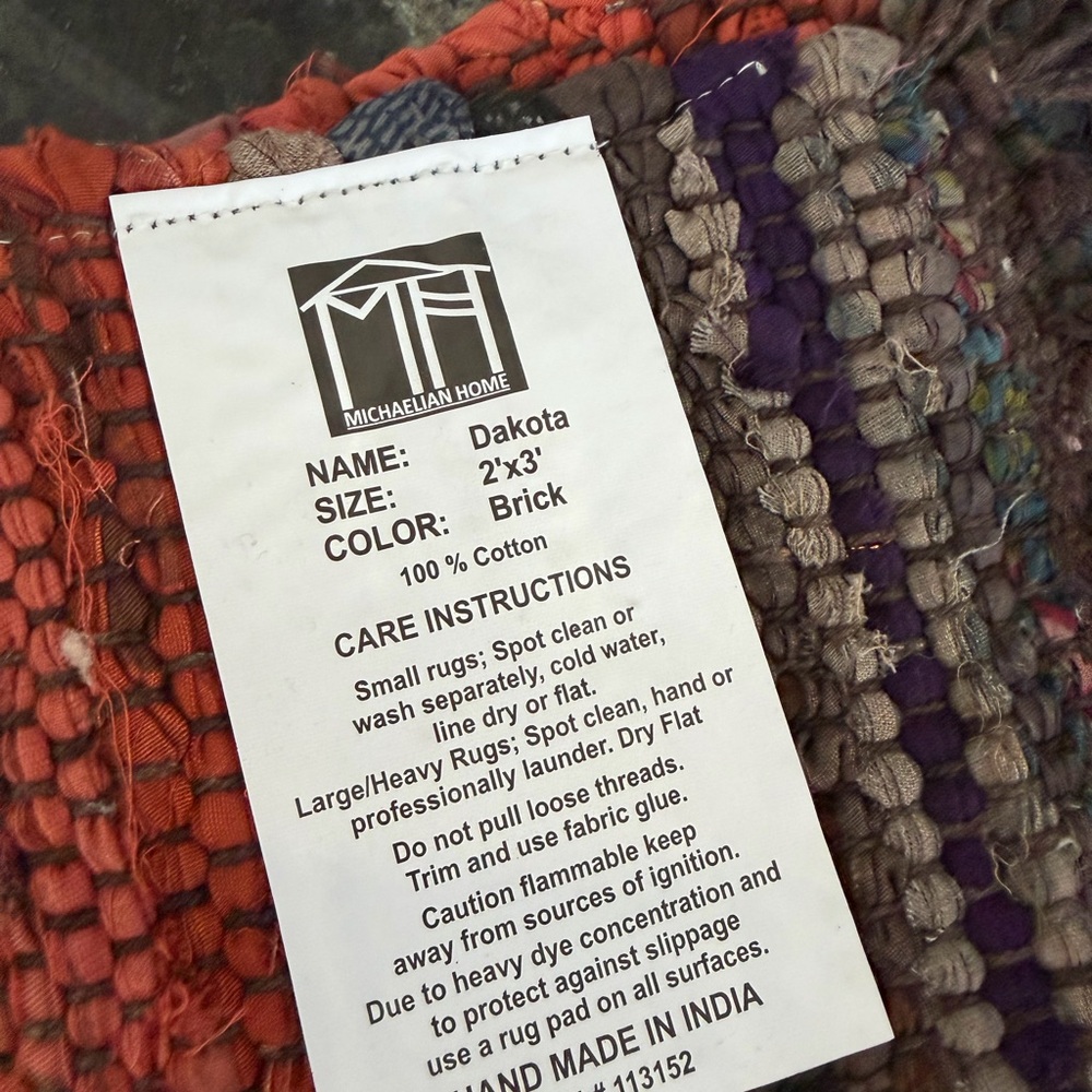 NEW Colorful Woven Rug 2’*3’ - Picture 7 of 7